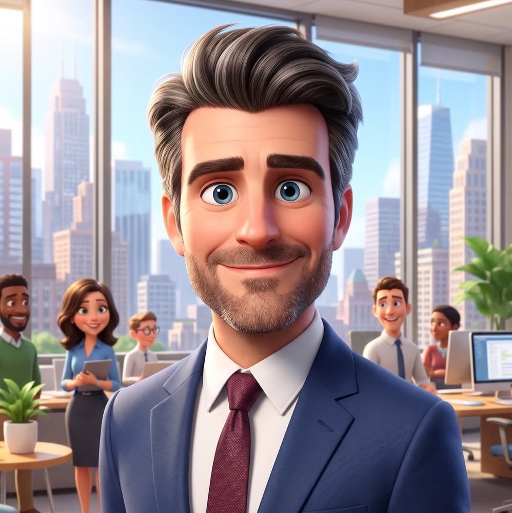 Animated AI headshot example