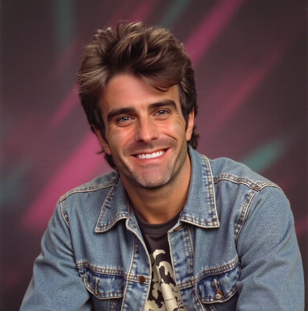 Retro AI headshot example
